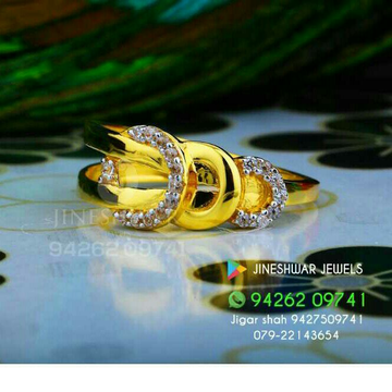 Stunning Gold Cz Ladies Ring LRG -0254