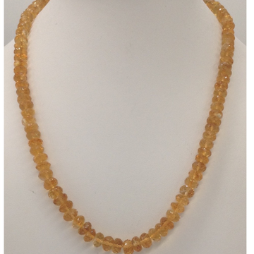 Natural Golden Faceted Citrine Round Beeds Mala JSS0007