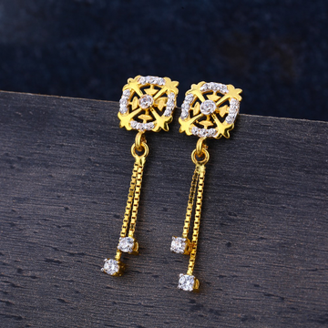 916 Gold CZ Ladies Classic Jhummar Earring LJE317