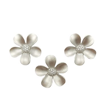 flower 925 silver pendant set