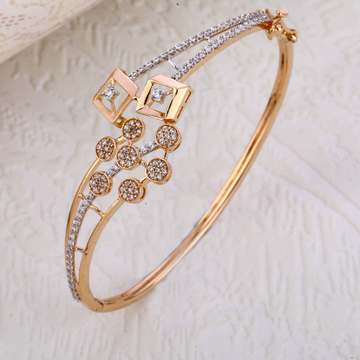 750 Rose Gold Hallmark Fancy Women's Bracelet RLKB...