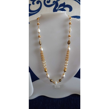 916 Gold White Heritage Mala by Celebrity Jewels
