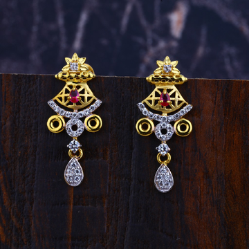 22KT Cz Gold Earring LFE302