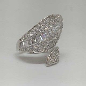 925 Sterling Silver Leaf Designer Ladies Ring by 