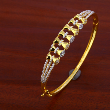 18ct Cz Gold Designer Bracelet Kada LKB67