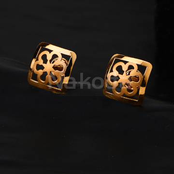 18CT Rose Gold Classic CZ Ladies Earring RE284