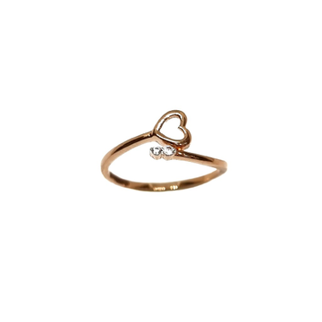 18K Rose Gold Heart Shaped Modern Ring MGA - LRG11...