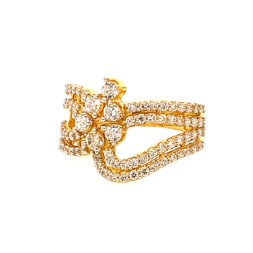 22k Yellow Gold Sunshine CZ Ring by 