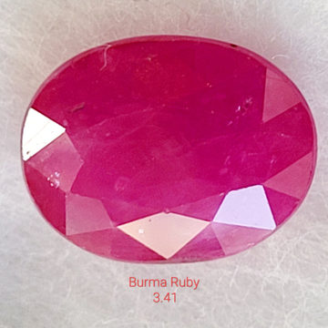 3.41ct oval shape ruby-manek kbg-r2 by 