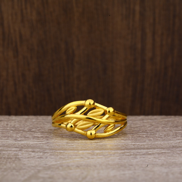 916 Gold Hallmark Designer Plain Ring LPR240