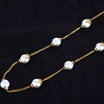 Ladies White Moti 22K Fancy Mala-AC104