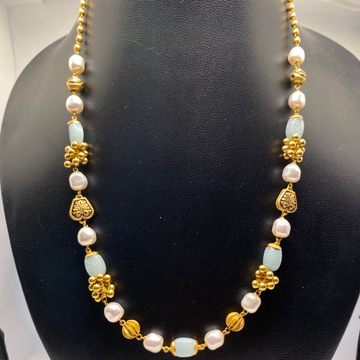 Gold Antique pearls necklace For Women by 