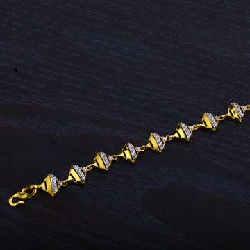 916 Gold Ladies Cz Bracelet-LB24