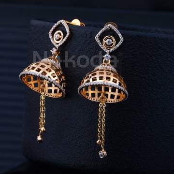 750 Rose Gold Hallmark Exclusive Jummar Earring RE...