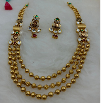 916 gold hallmark 3layer necklace set by Ranka Jewellers