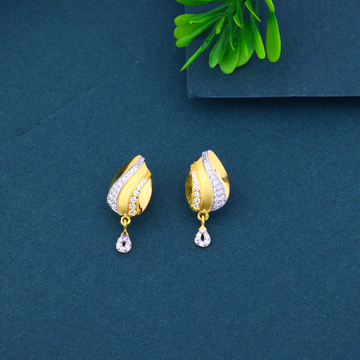 916 Gold Fancy Classic Design Earrings by 