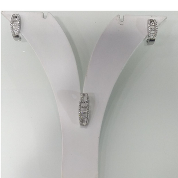 925 silver  designer j shape diamond pendant butti... by 