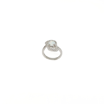 White MOP Diamond Ring In 925 Sterling Silver MGA...