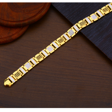 22KT Gold  Gentlemen's Stylish Plain Bracelet MPB2...