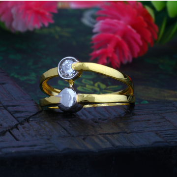 22KT Plain Gold Ladies Diamond Ring JJLR-010