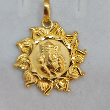 916 HAllMARK GOLD GANESHJI PENDENT by Sangam Jewellers