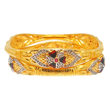 One gram gold forming kadli bangles mga - kde0015