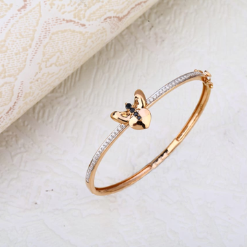 750 rose gold ladies designer kada bracelet RLKB32...