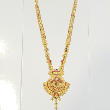 Gold 91.6 Long Necklace Set by 