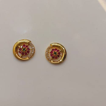 Gold Classic Design Casual Earring by D.M. Jewellers