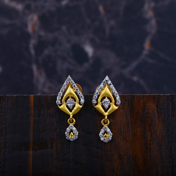 Ladies 22K Gold Earrings-LFE86