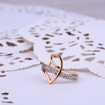 Ladies Rose Gold 18K Delicate Ring-RLR338
