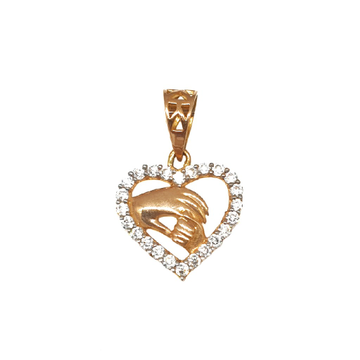 18K Rose Gold Heart Shaped Modern Pendant MGA - PD...
