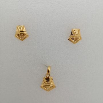 916 gold butty pendant set by 
