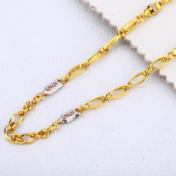 916 Gold CZ Classic Mens Choco Chain MCH638