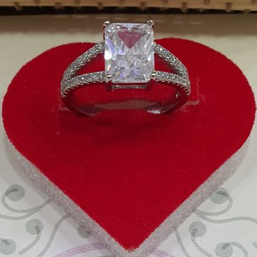 925 silver Square shape diamond ring by 