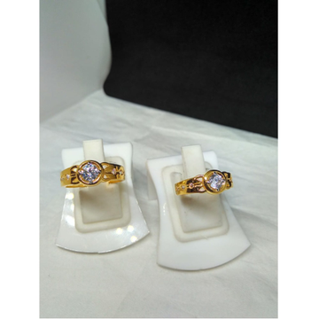 22Kt Gold CZ Fancy Couple Ring SG-R004 by Shubh Gold