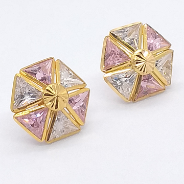 18k Gold Stone Earrings by 
