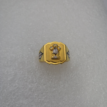 916 gold fancy mudra design Gents ring by 