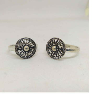 925 sterling silver round shape oxidised leg finge... by 
