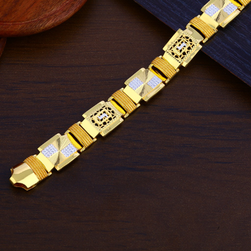 Mens Casting Plain Gold Bracelet-MPB137