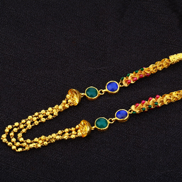 Ladies 22K Designer Antique Gold Mala-AC162