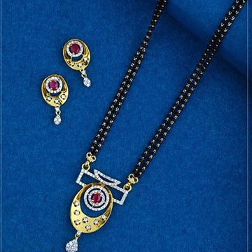 22Kt Gold antic Colourful Mangalsutra RH-MS025