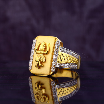 22KT CZ Gent's God Ring MGR141