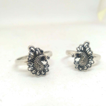 925 Sterling Silver  oxidiese peacock  design  bic... by 