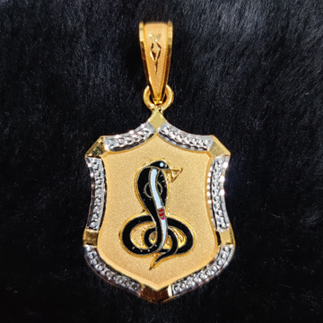 916 Gold Fancy Goga Maharaj Minakari Pendant