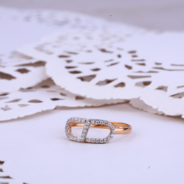 Ladies Delicate Daily Wear Rose Gold 18K Ring-RLR3...