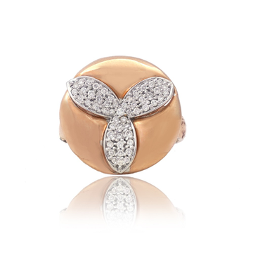 Rose Gold Flower design Diamond Ring  by 