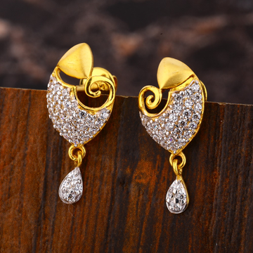 22CT Gold CZ Exclusive Diamond Earring LFE485