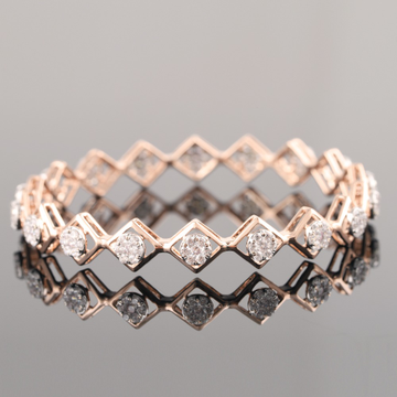 18kt rose gold designer diamond bangle  by 