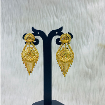 IndoWestern Gold Earrings  Ziva Art Jewellery